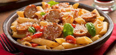 BAKED SAUSAGE AND PEPPERS ISOPASTA PENNE